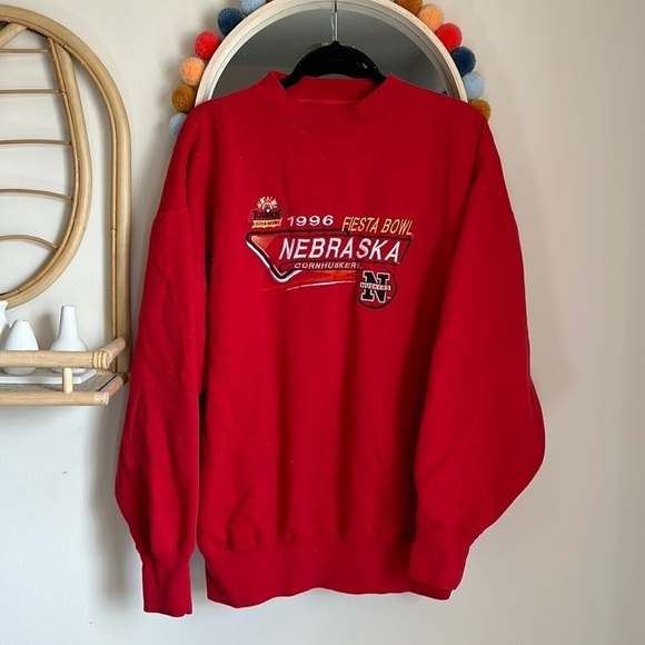 Vintage Nebraska Cornhuskers Football Crewneck Sweatshirt 1996 - Picture 1 of 5